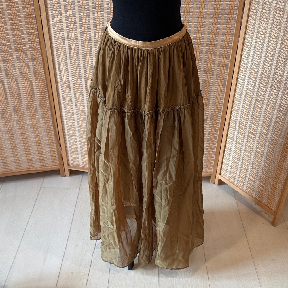 Bohme Olive Maxi Skirt